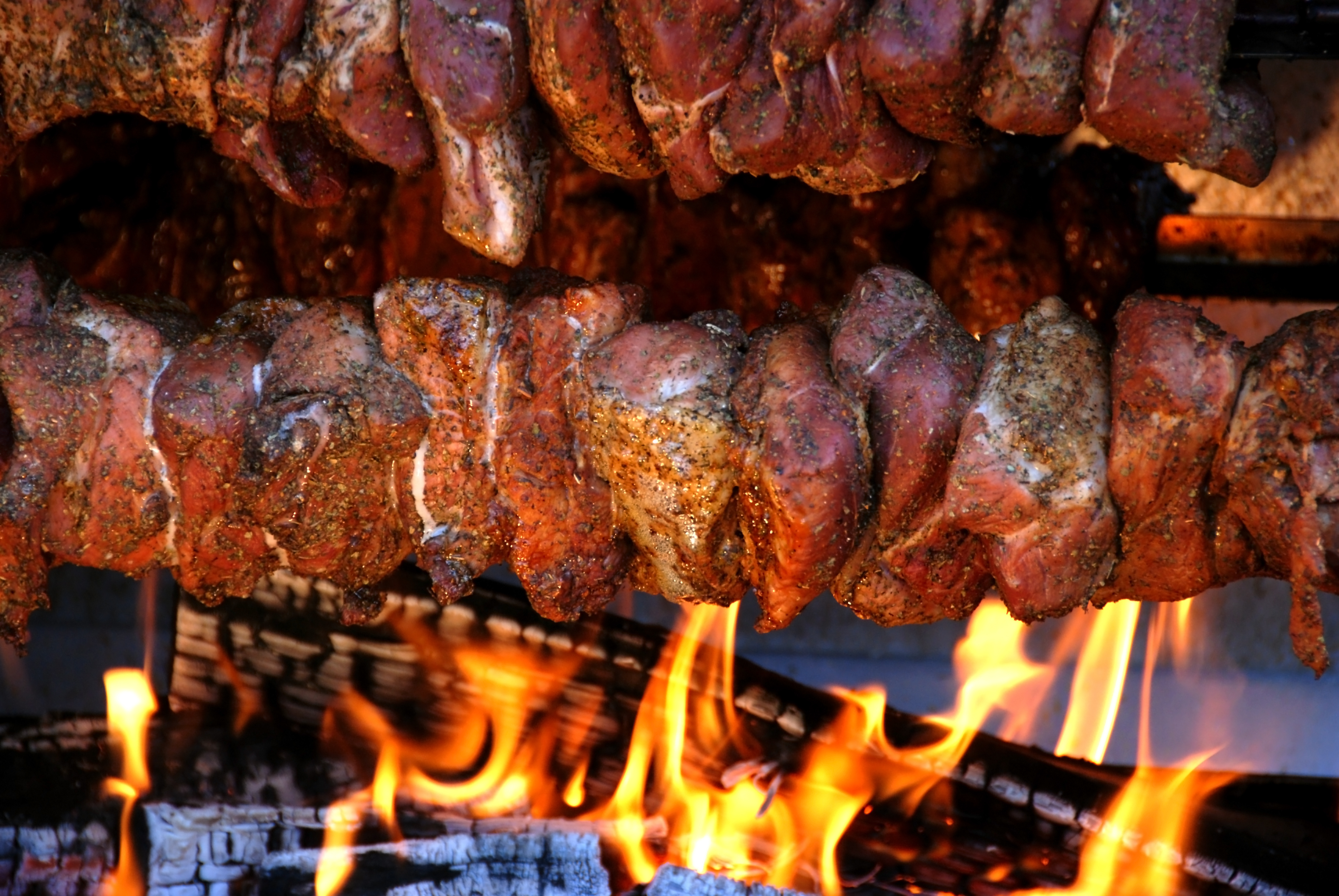 Pork shoulder prepared for the BBQ